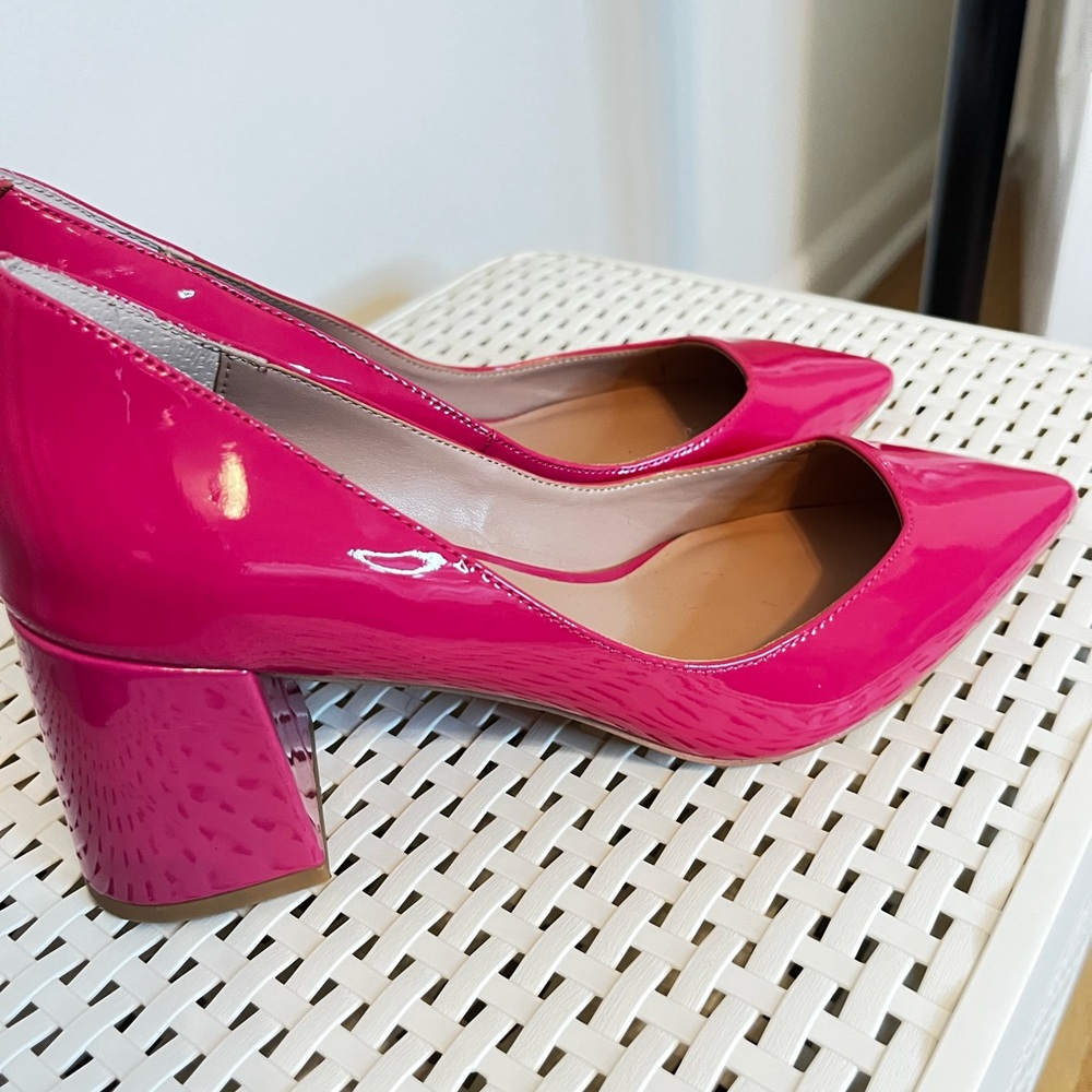 Zac Zac Posen Arlene Pump in Pink Patent Leather Size 9.5